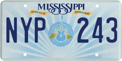 MS license plate NYP243