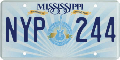 MS license plate NYP244
