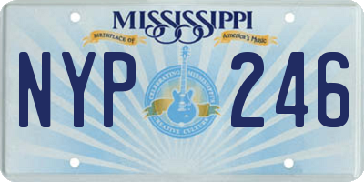 MS license plate NYP246