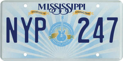 MS license plate NYP247