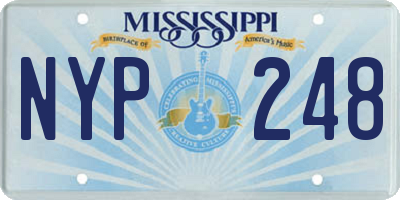 MS license plate NYP248