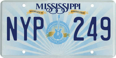 MS license plate NYP249