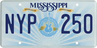 MS license plate NYP250
