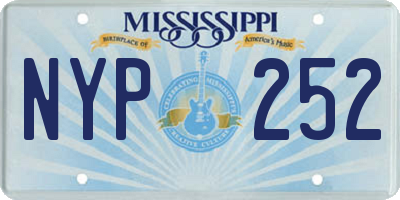 MS license plate NYP252