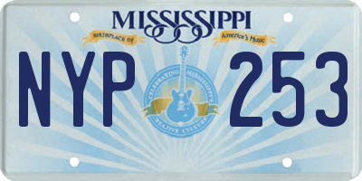 MS license plate NYP253