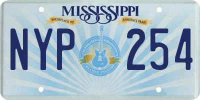 MS license plate NYP254