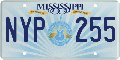 MS license plate NYP255