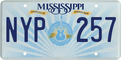 MS license plate NYP257