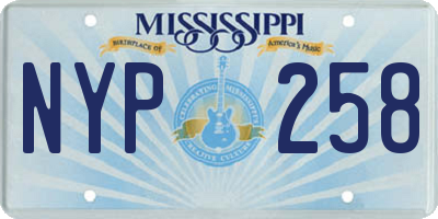 MS license plate NYP258