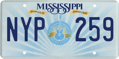 MS license plate NYP259