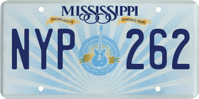 MS license plate NYP262