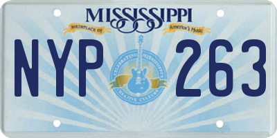 MS license plate NYP263