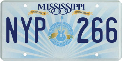 MS license plate NYP266