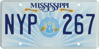 MS license plate NYP267