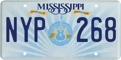 MS license plate NYP268
