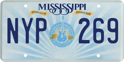 MS license plate NYP269