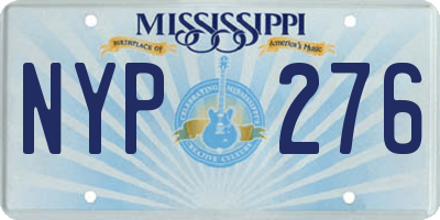 MS license plate NYP276