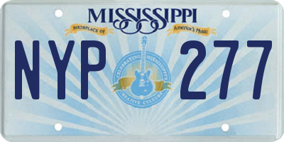 MS license plate NYP277