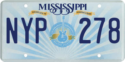 MS license plate NYP278