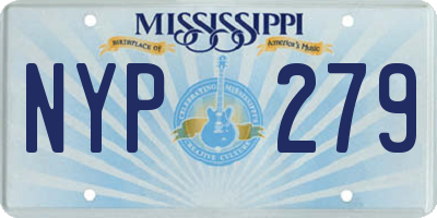 MS license plate NYP279