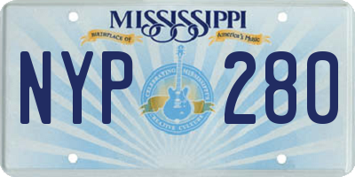 MS license plate NYP280