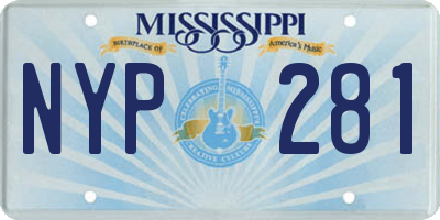 MS license plate NYP281