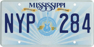 MS license plate NYP284