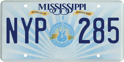 MS license plate NYP285