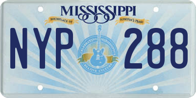 MS license plate NYP288