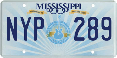 MS license plate NYP289