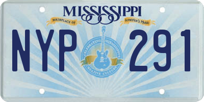 MS license plate NYP291