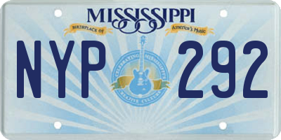 MS license plate NYP292