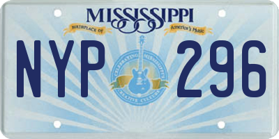 MS license plate NYP296