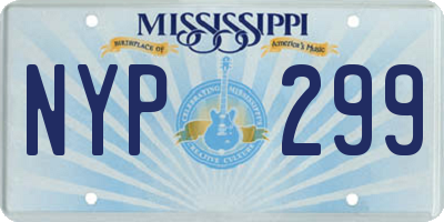 MS license plate NYP299