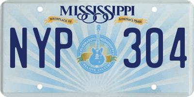 MS license plate NYP304
