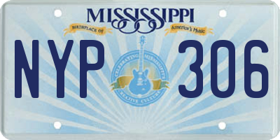 MS license plate NYP306