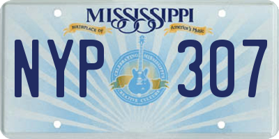 MS license plate NYP307