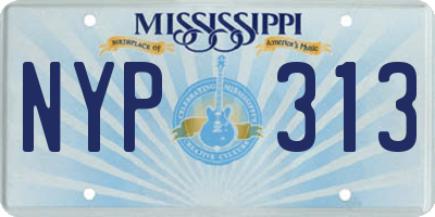 MS license plate NYP313