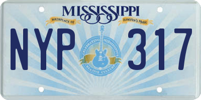 MS license plate NYP317