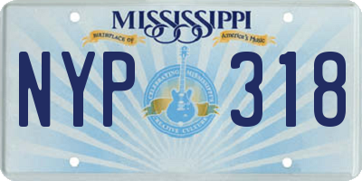 MS license plate NYP318