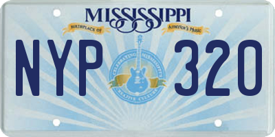 MS license plate NYP320