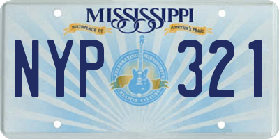 MS license plate NYP321