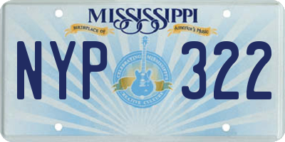 MS license plate NYP322