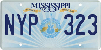 MS license plate NYP323