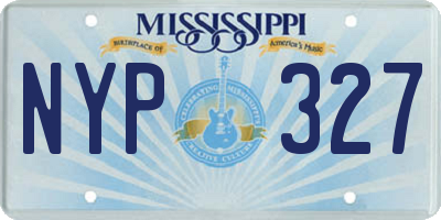 MS license plate NYP327