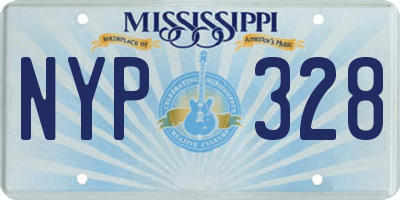 MS license plate NYP328