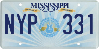 MS license plate NYP331