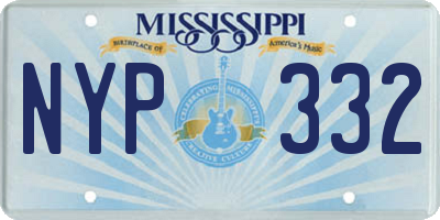 MS license plate NYP332