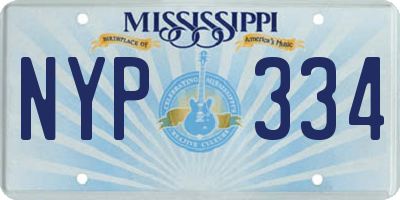 MS license plate NYP334