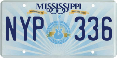MS license plate NYP336